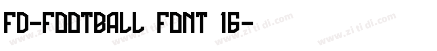 FD-Football Font 16字体转换